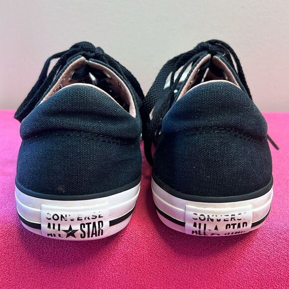 Converse Black “Denim” Look Padded Tongue Low Tops W6 - Picture 5 of 7